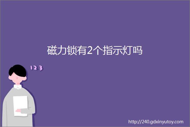 磁力锁有2个指示灯吗